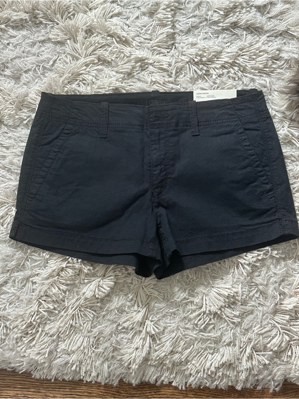 Black jean shorts